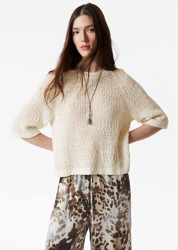 Knitted Silk-Blend t-shirt