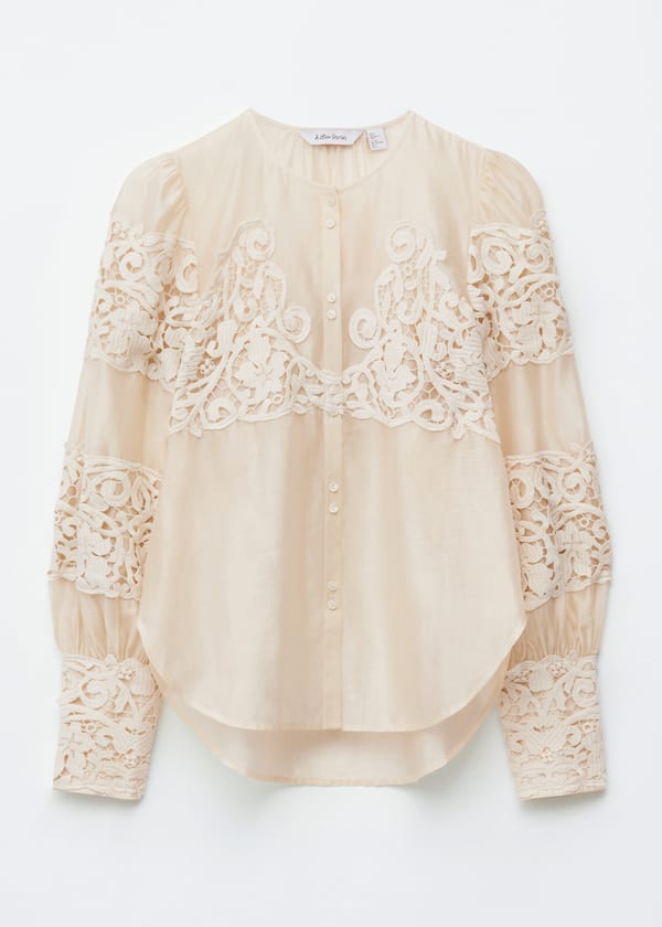 Lace-Embroidery Blouse