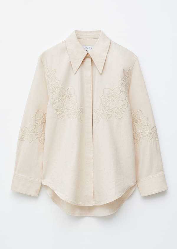 Embroidered Denim Shirt