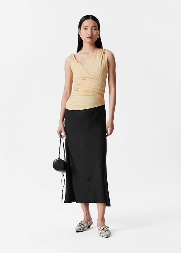 Satin Midi Skirt