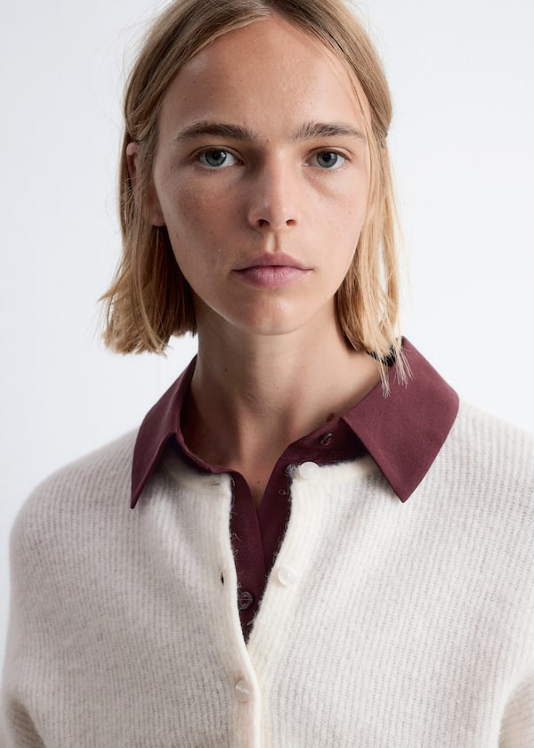 Alpaca-Blend Knitted Cardigan