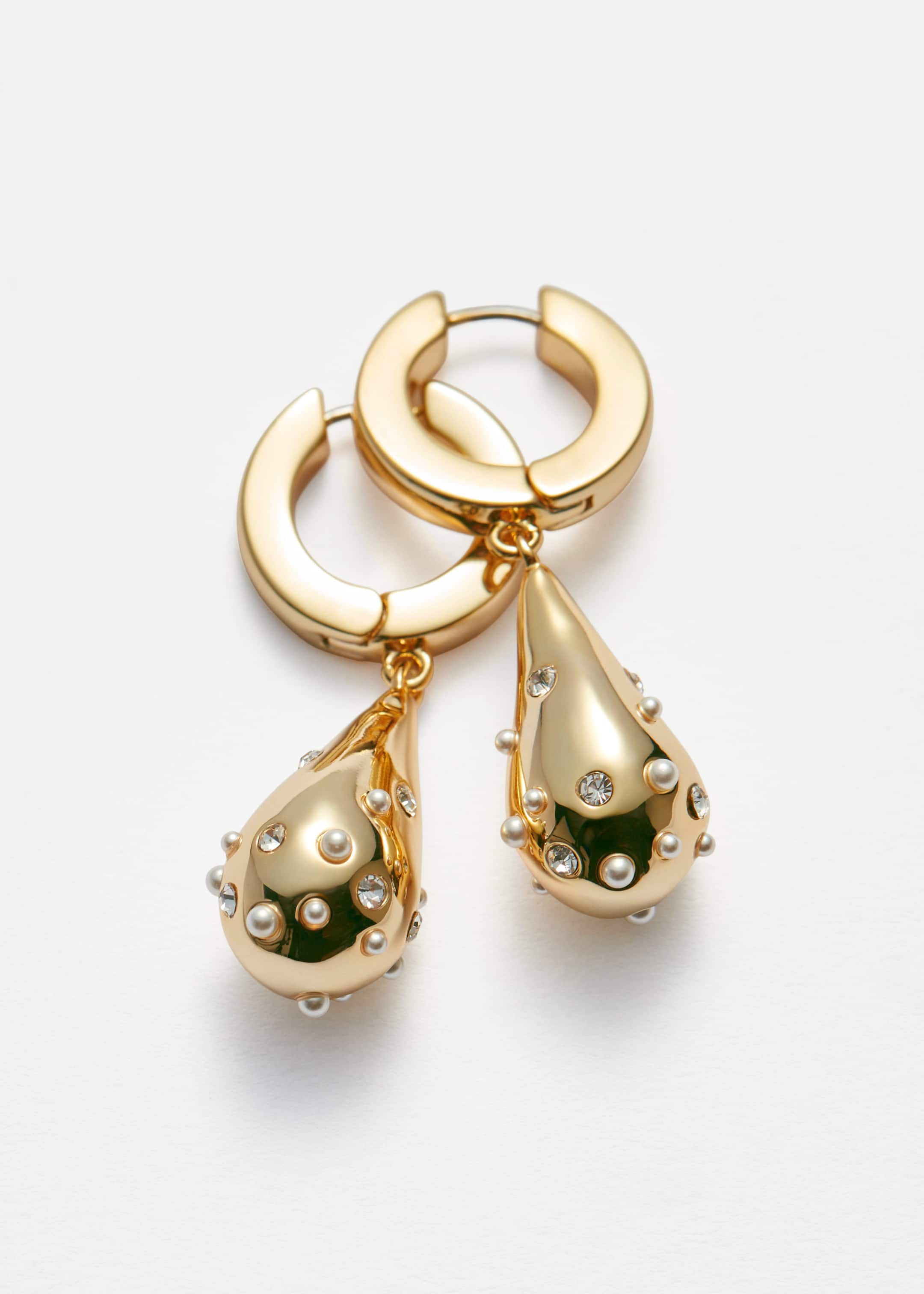 Image of Droplet Hoop Earrings