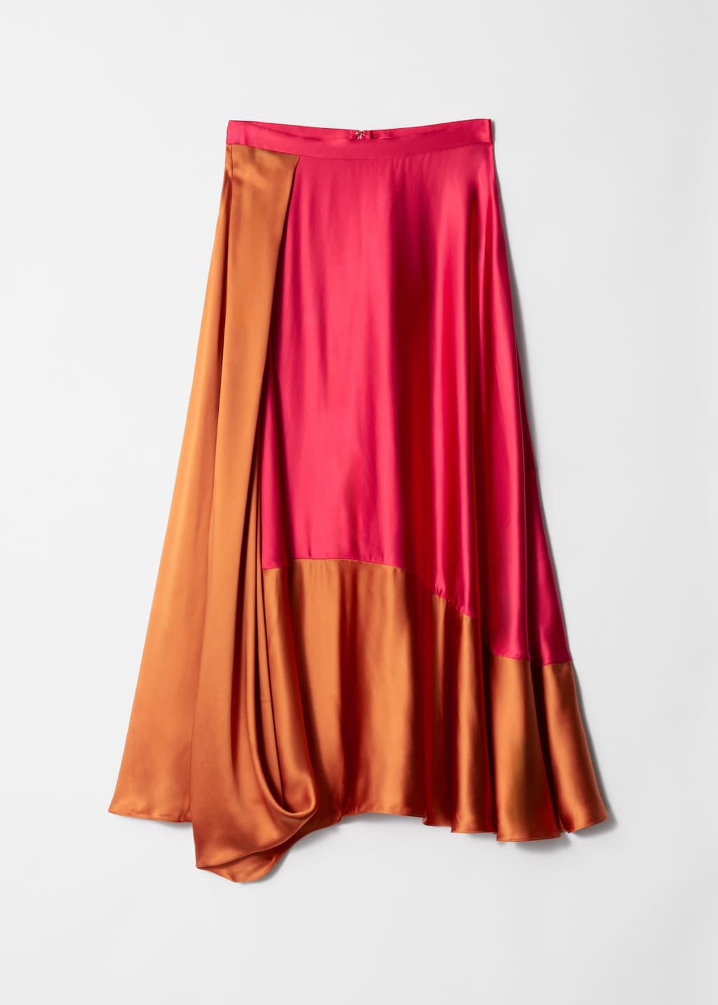 [LEUNI]Color Blocking Skirt_Red, Yellow ★韓國 Designer fashion, Seoul-fully created | W Concept