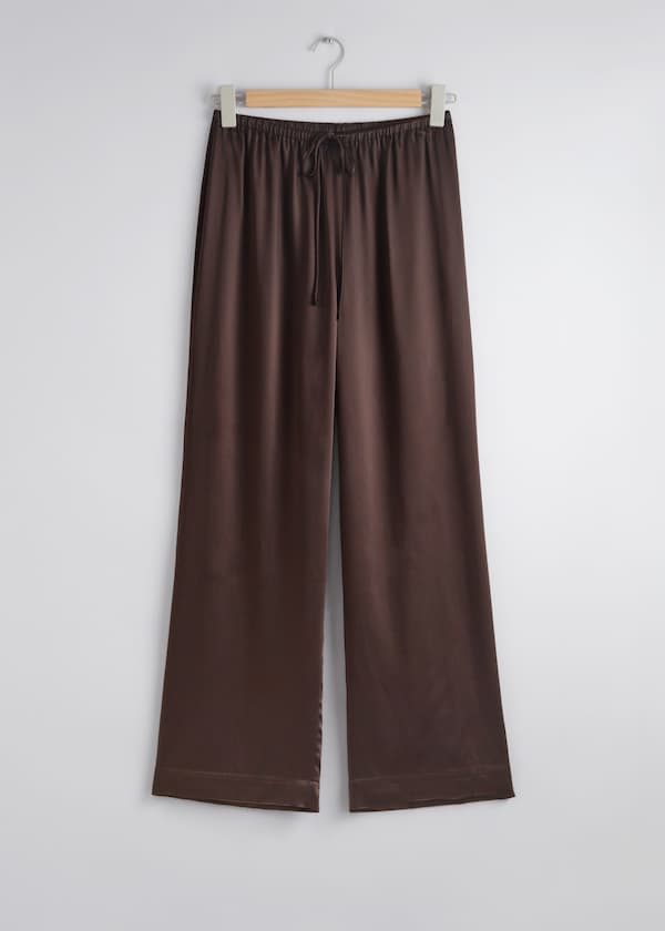 Satin Drawstring Trousers