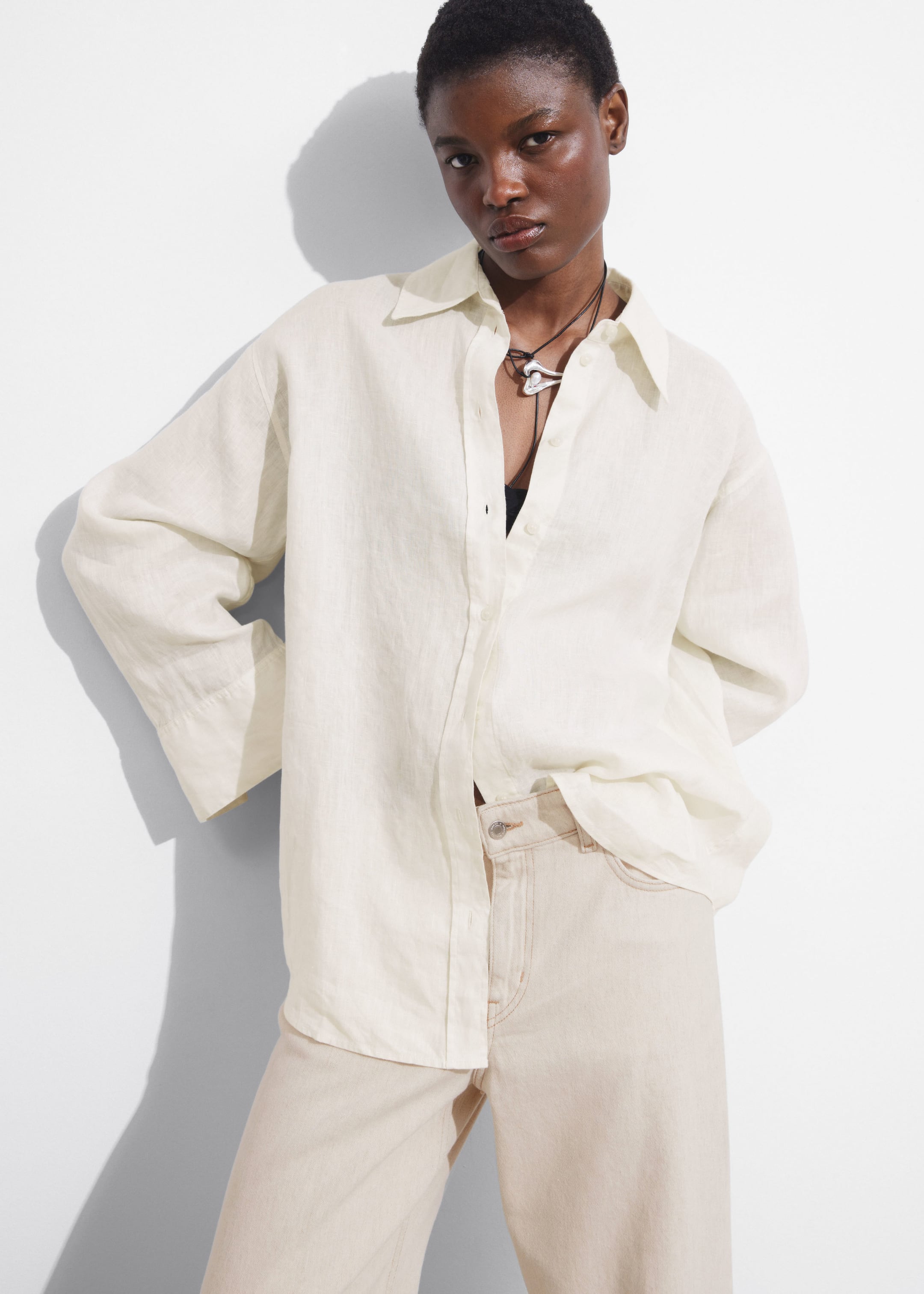 Image of Oversized Linen Shirt