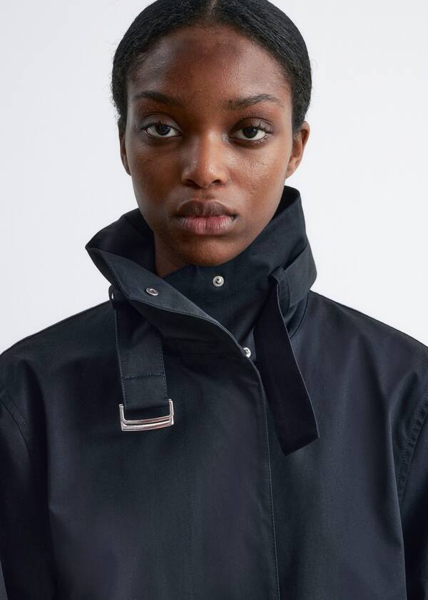 A-line Funnel-Neck Jacket