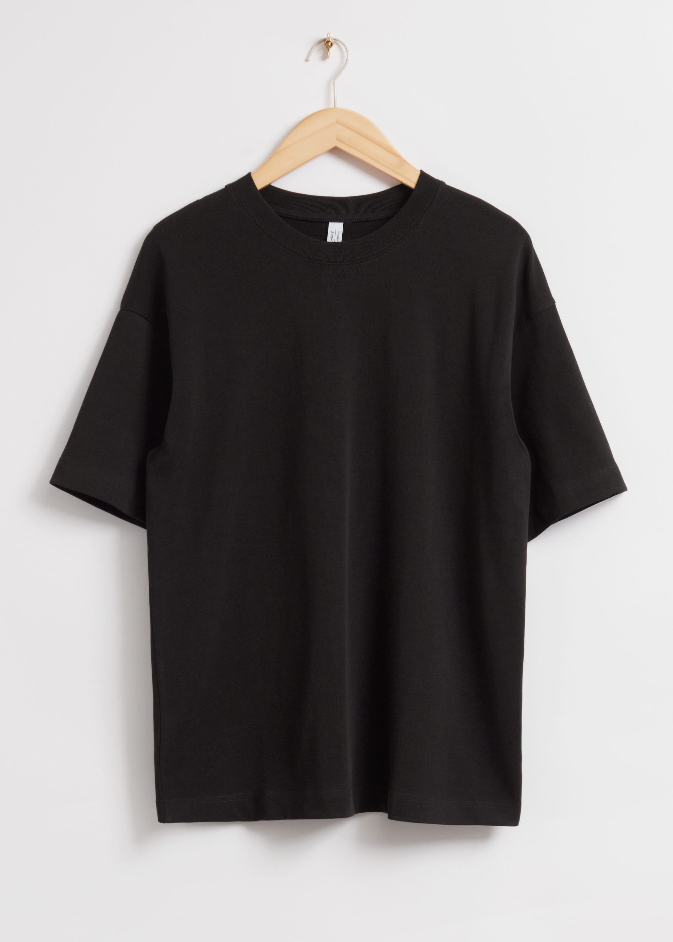 Plain black oversized t shirt hotsell