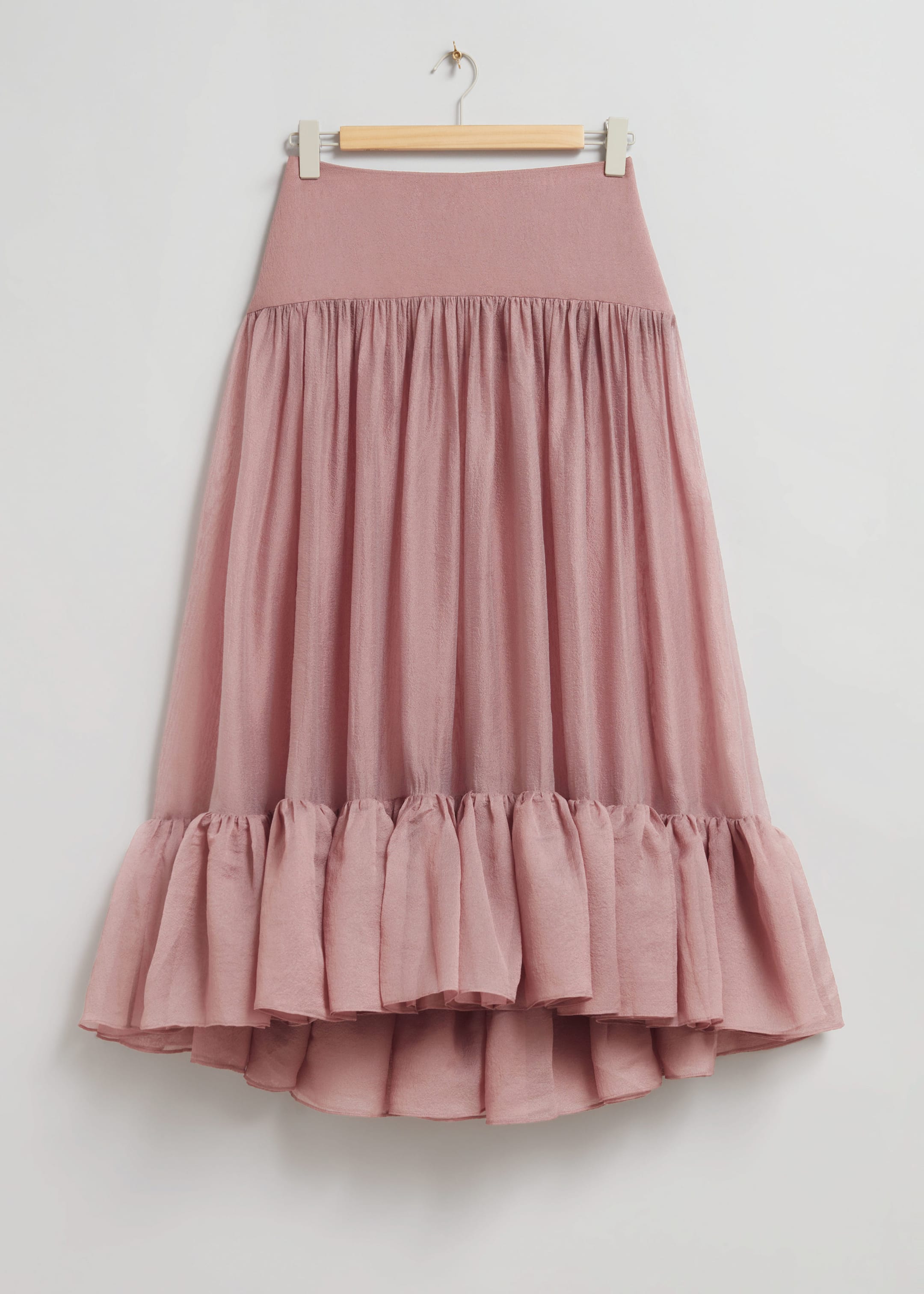 Sheer Tiered Maxi Skirt - Light Pink - Still Life