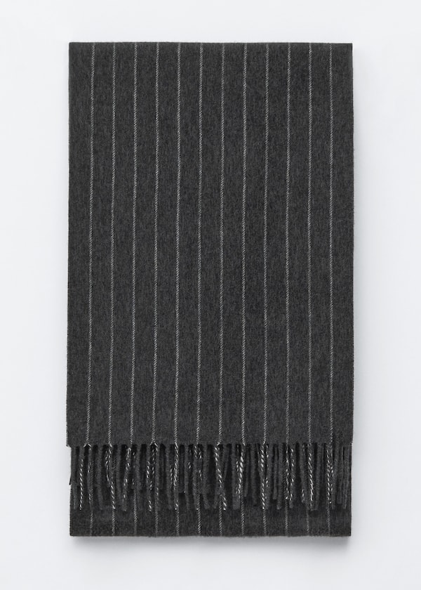 Cashmere-Blend Fringed Blanket Scarf