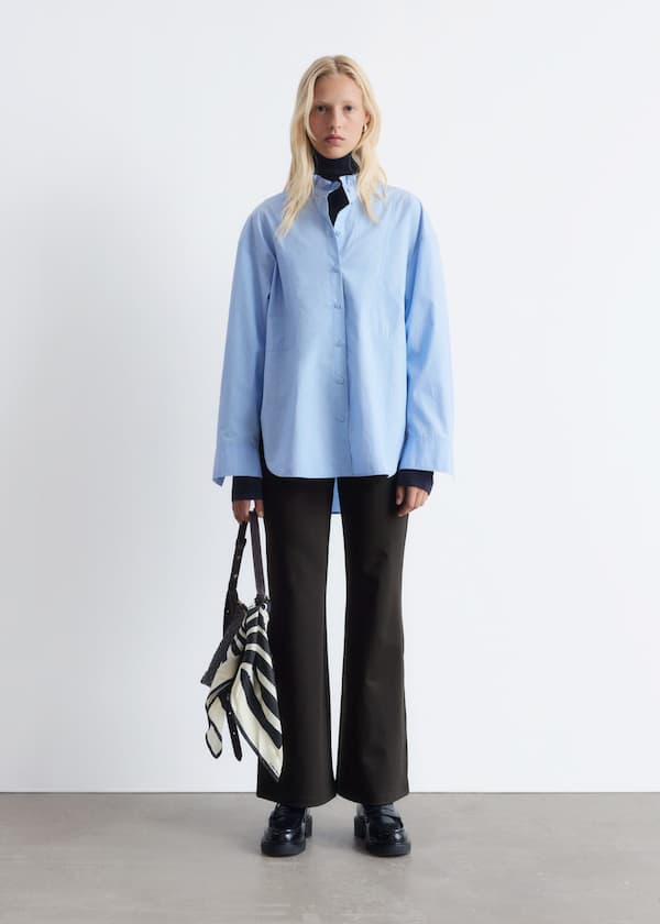 Kick-Flare Jersey Trousers