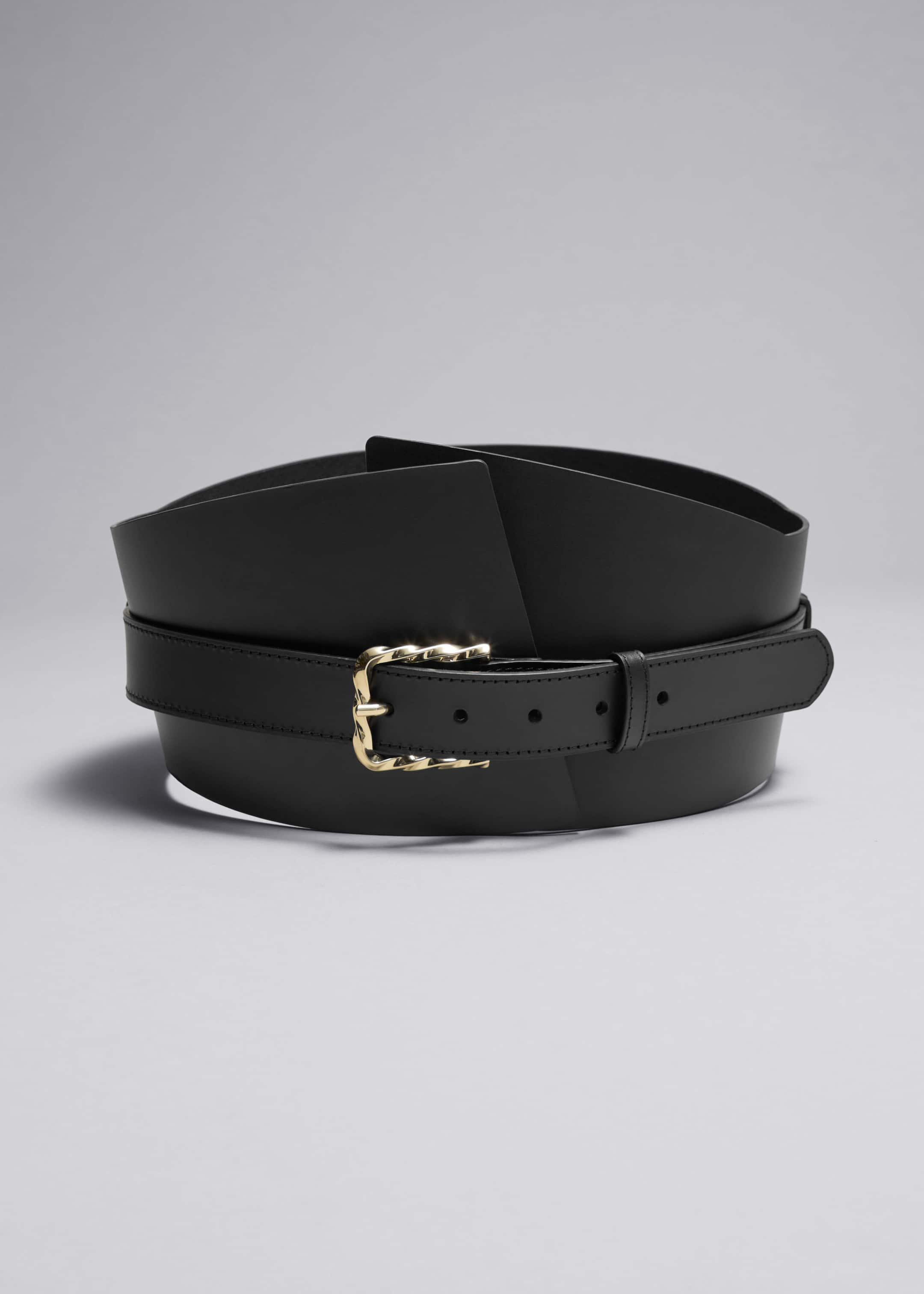 Wide Leather Waist Belt