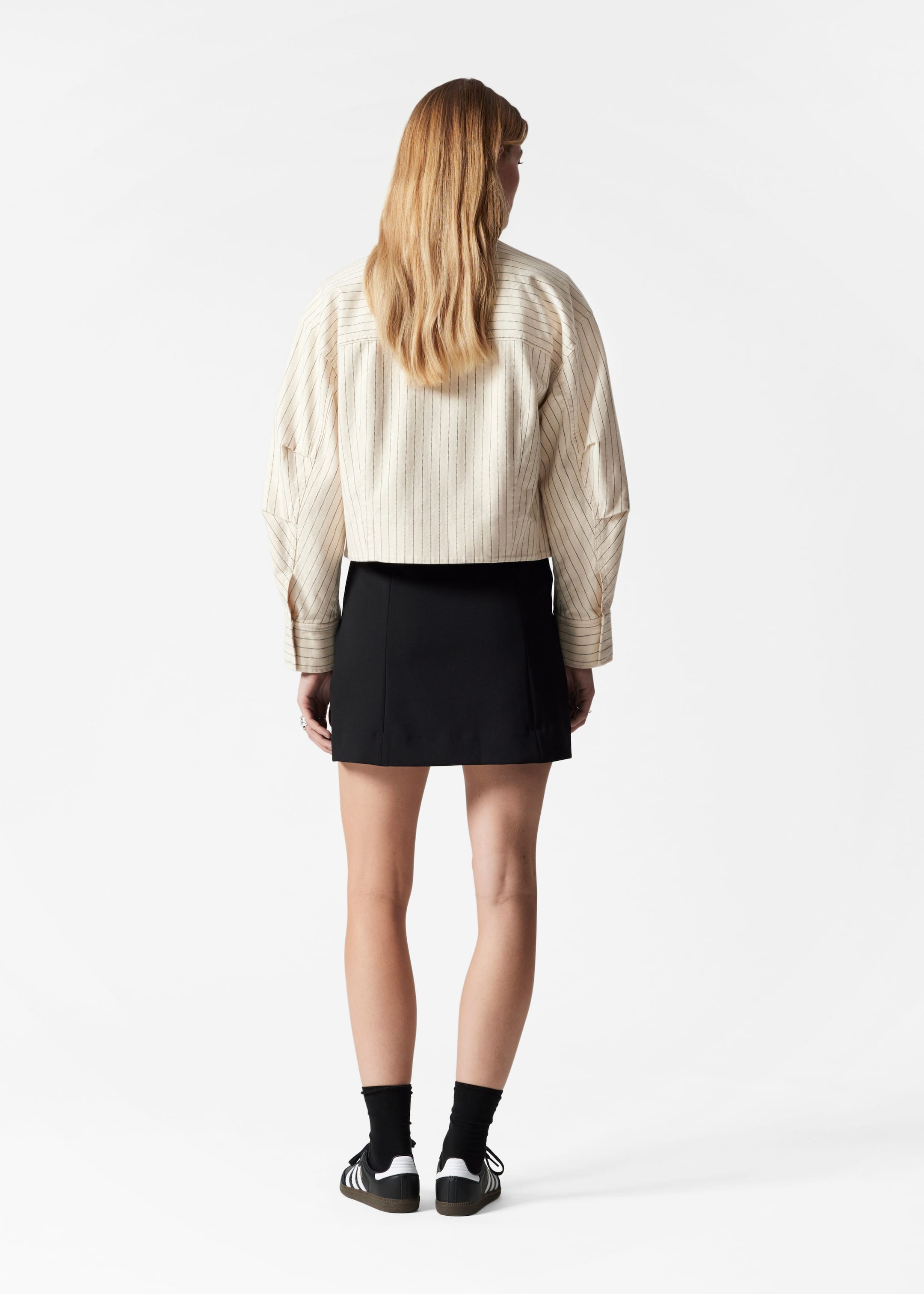 Patch-Pocket Jacket - Cream pinstripe - Lookbook