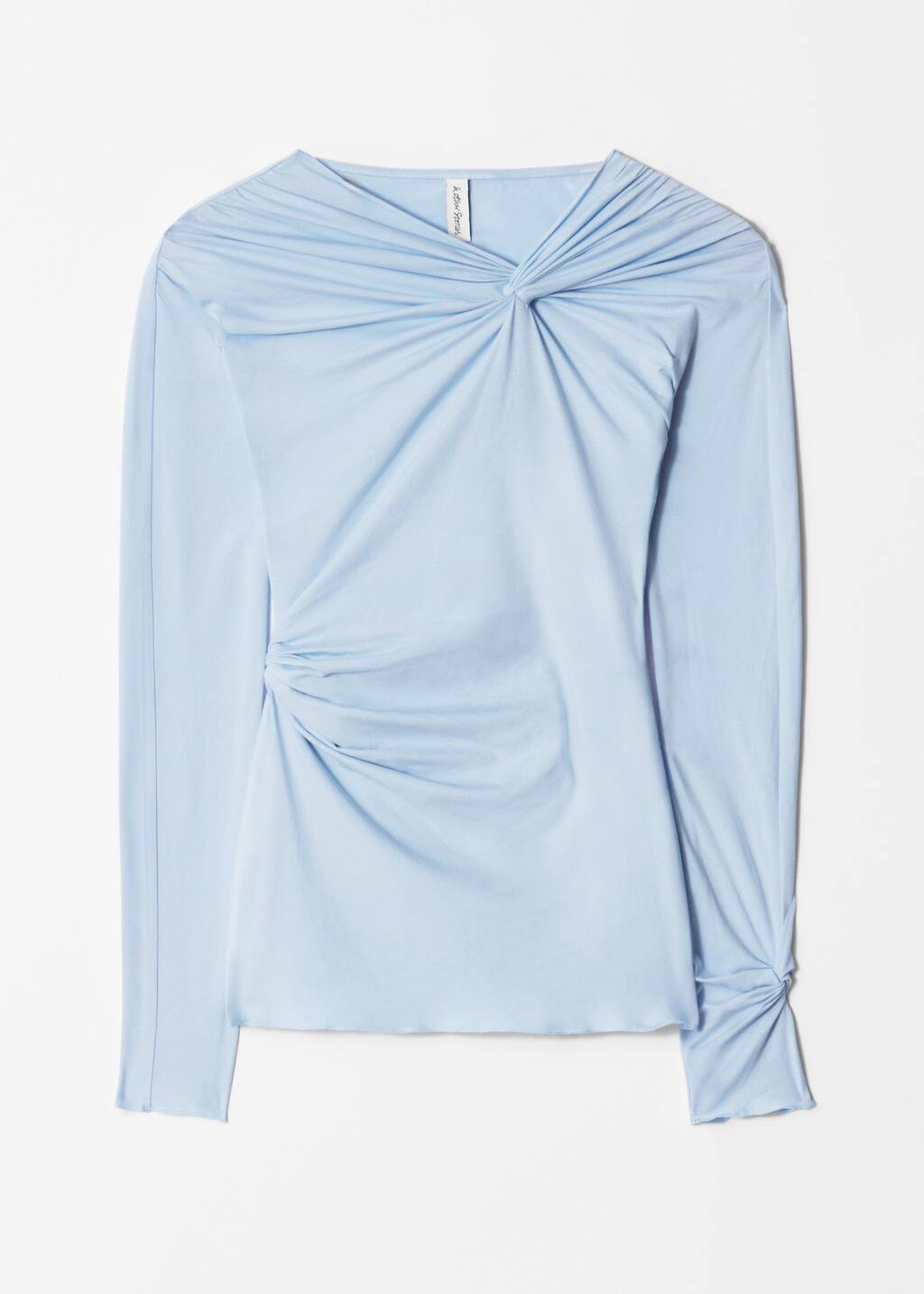 Twisted Gathered Top - Black - Long Sleeve Tops - & Other