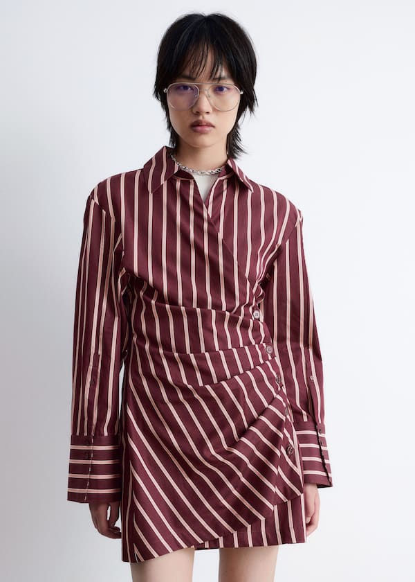 Wrap Shirt Mini Dress