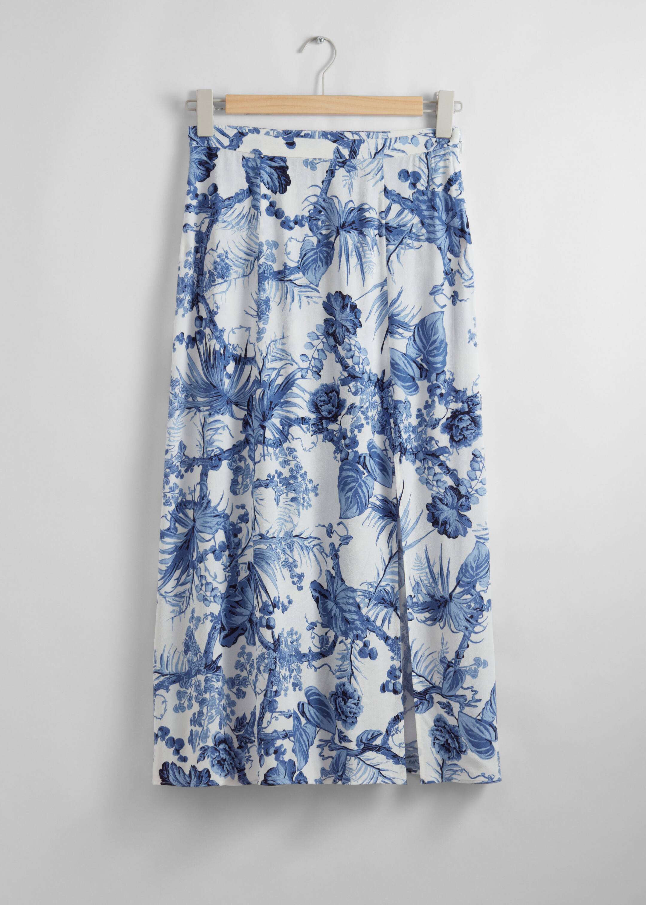 Side Slit Midi Skirt - Lilac Florals - Still Life