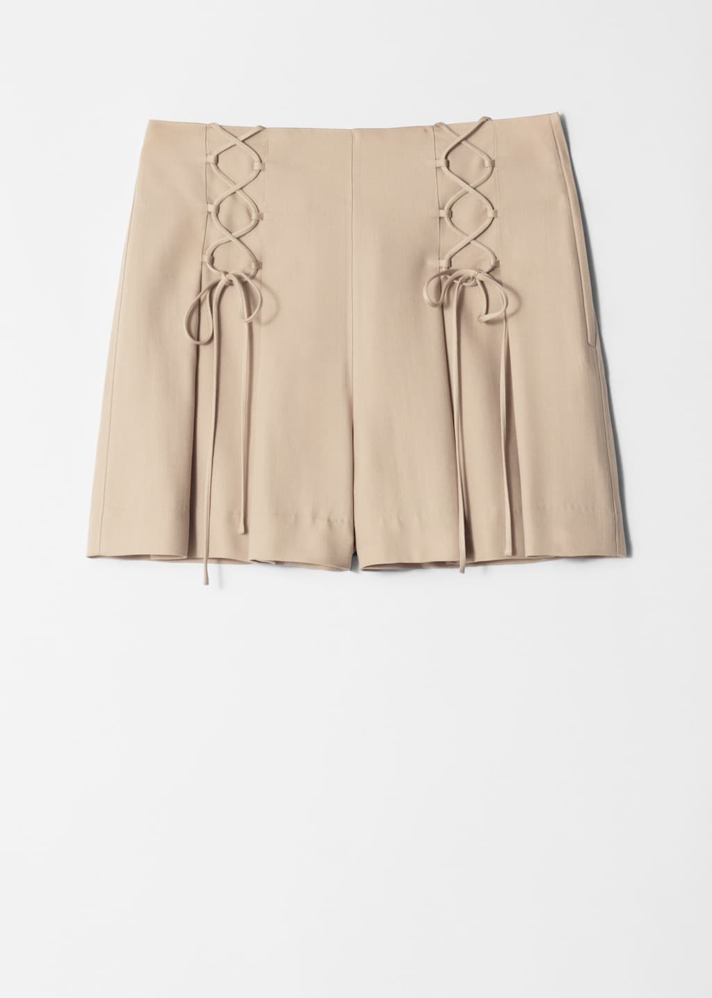 Lace-Up Shorts - Beige - & Other Stories