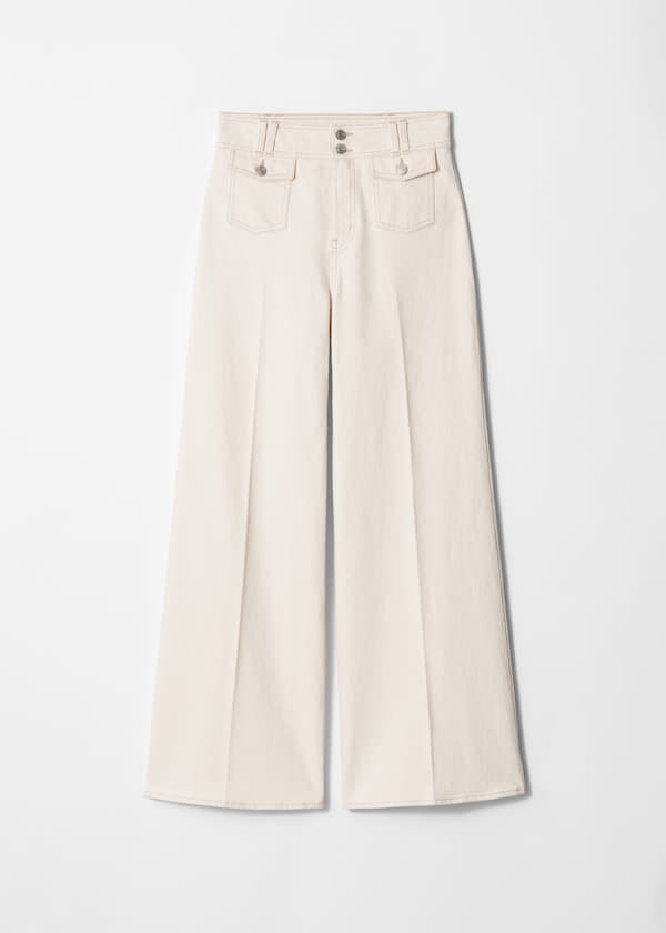 Press-Crease Flared Jeans