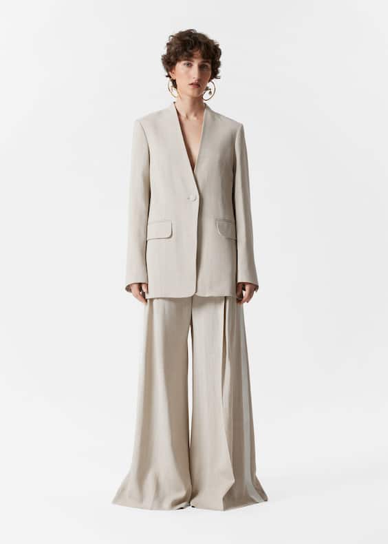 Wide Press-Crease Trousers
