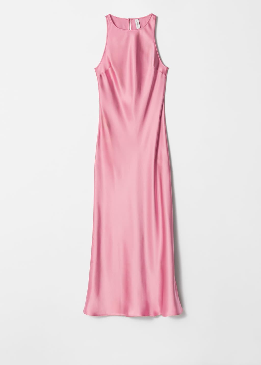 Sleeveless Satin Midi Dress - Pink - Midi dresses - & Other