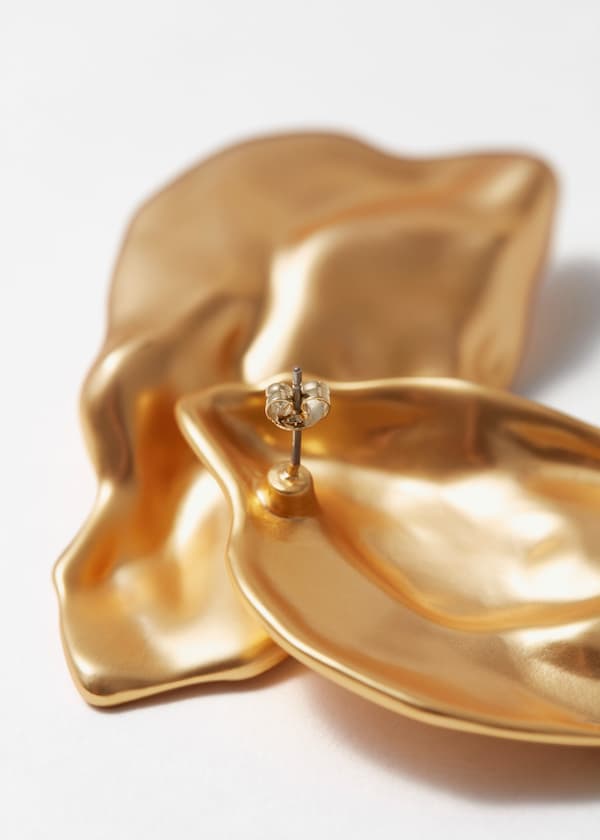 Oversized Irregular-Disc Earrings