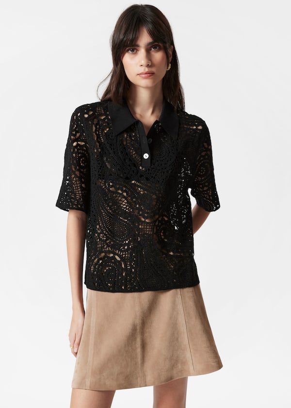 Crochet Polo Top