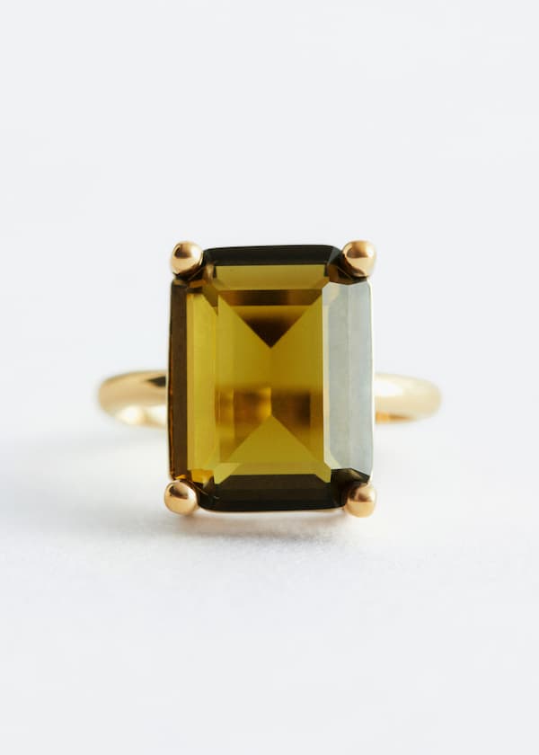 Faceted Crystal Ring