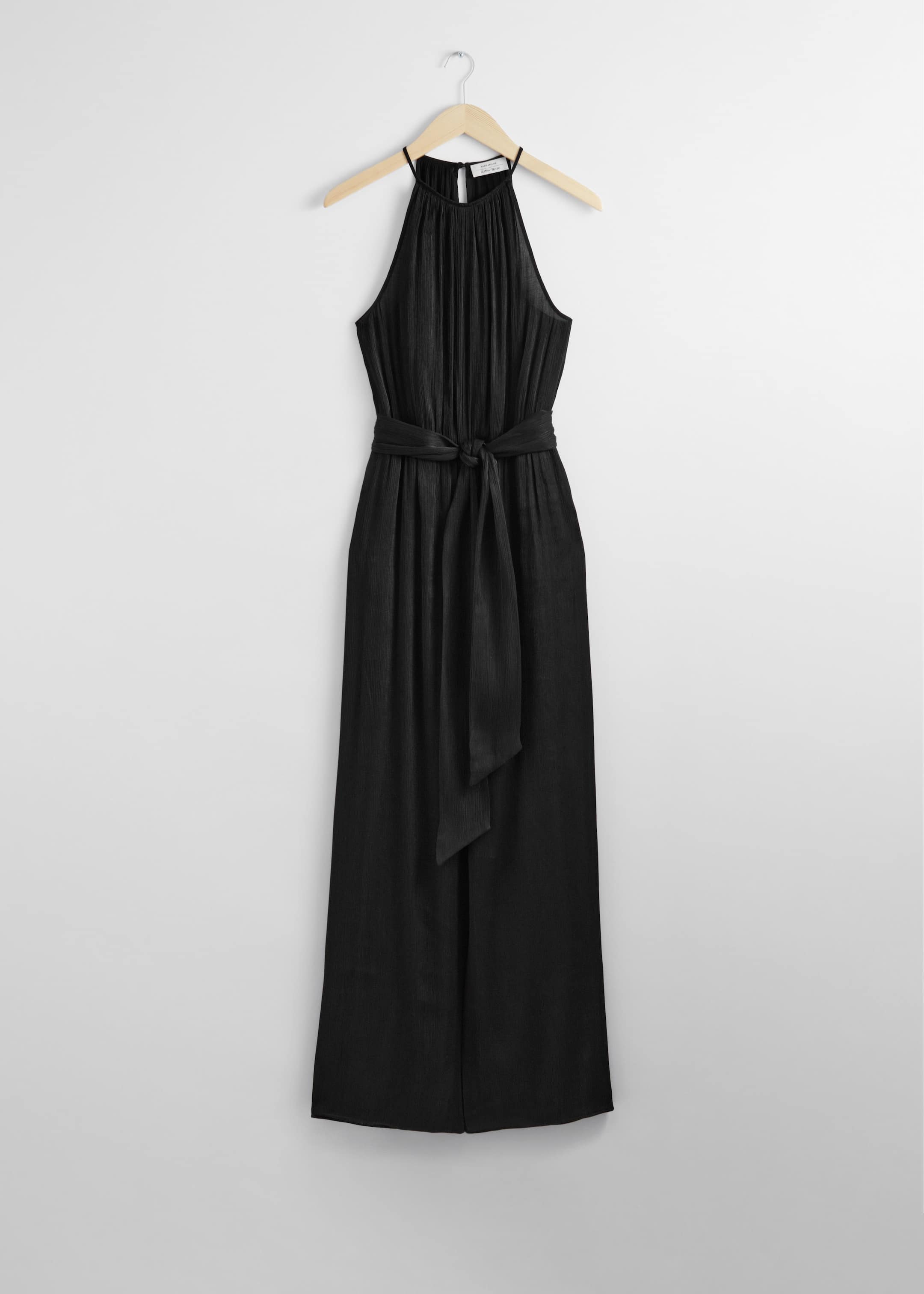 Image of Belted Halterneck Jumpsuit