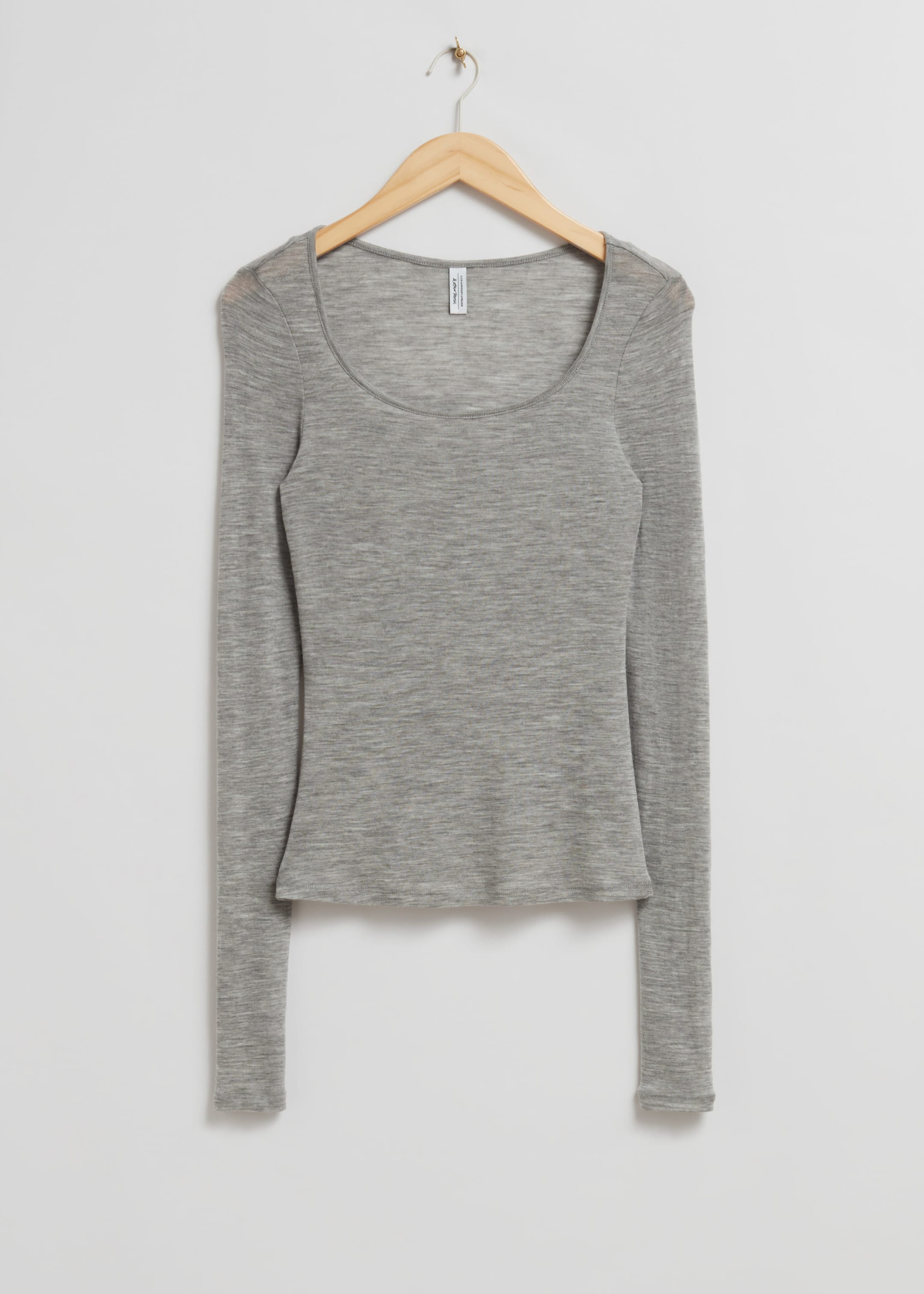 Slim Wool Top - Black - Still Life