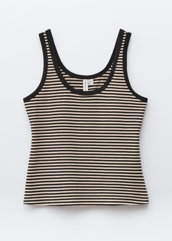 Contrast-Trim Tank Top