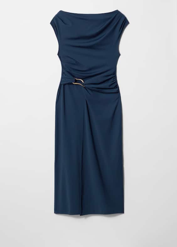 Draped Midi Dress