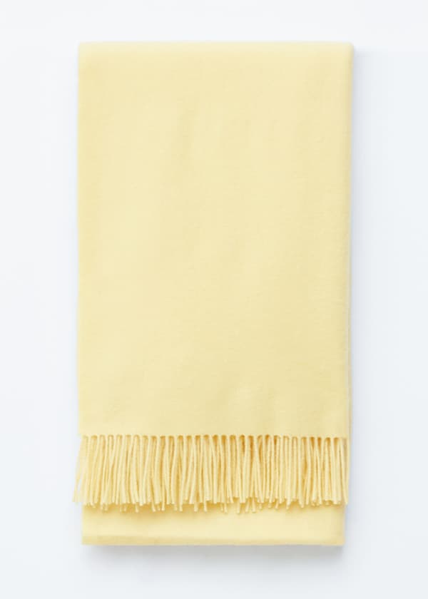 Fringed Wool Blanket Scarf