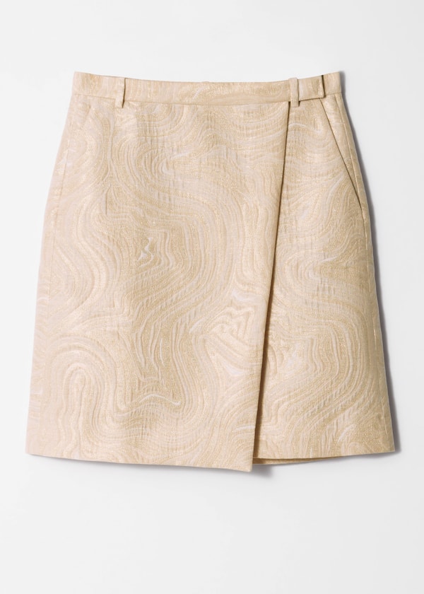 A-line Jacquard Midi Skirt