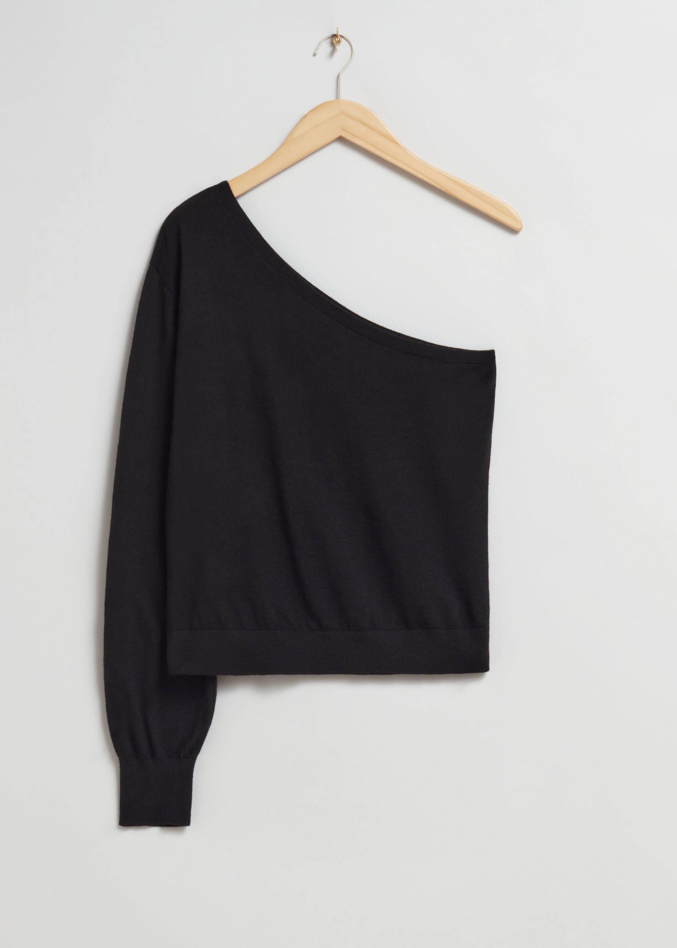 One-Shoulder Merino Top