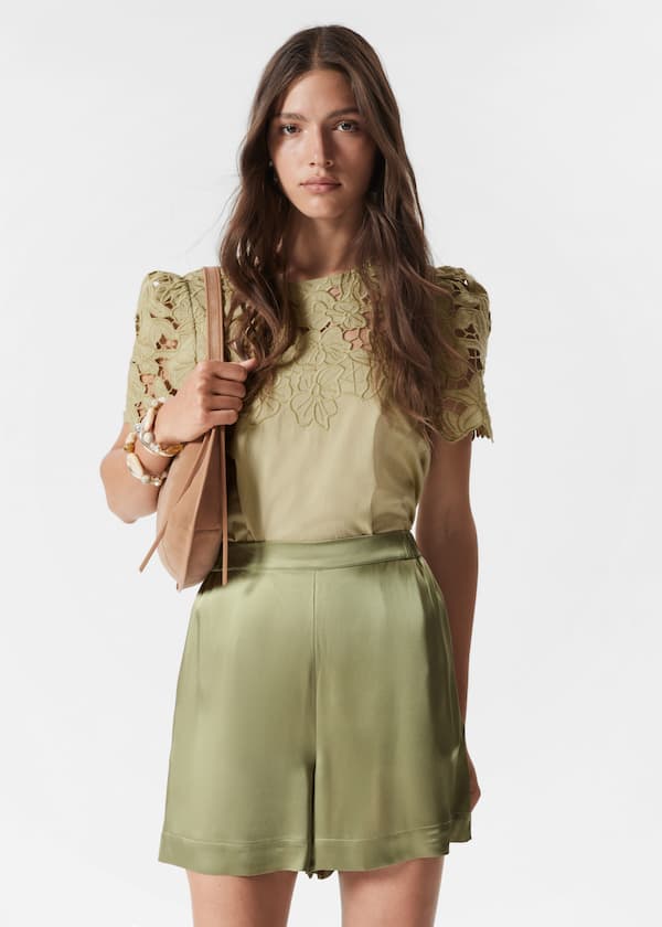 Satin Pull-On Shorts