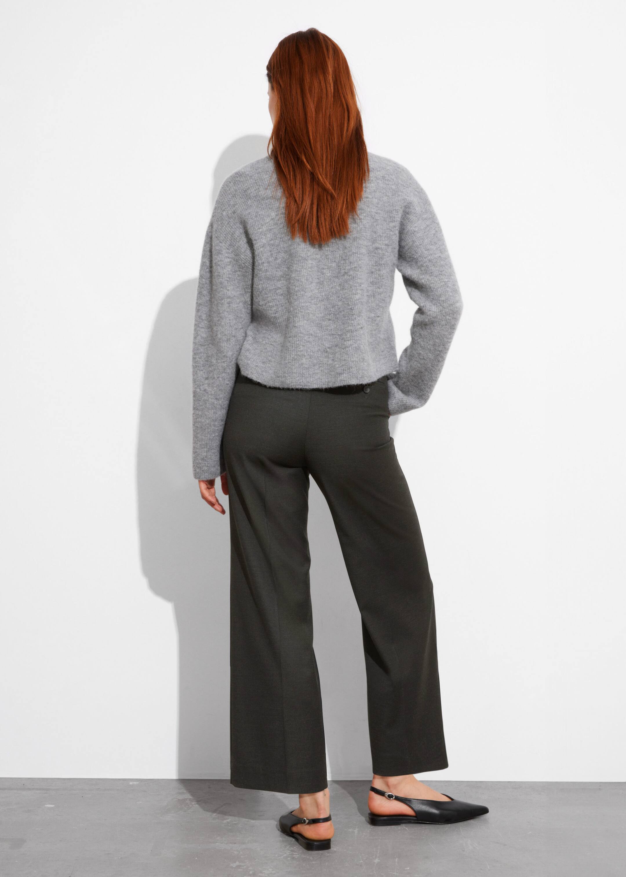 Pantalon habillé court - Gris - Lookbook