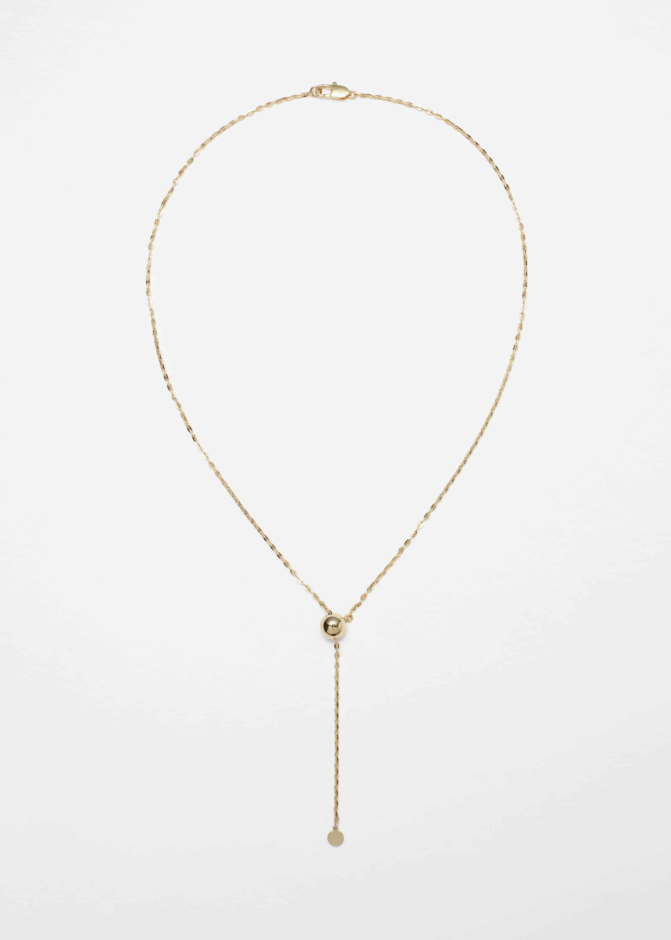 Minimalist Lariat Necklace - Gold - Still Life