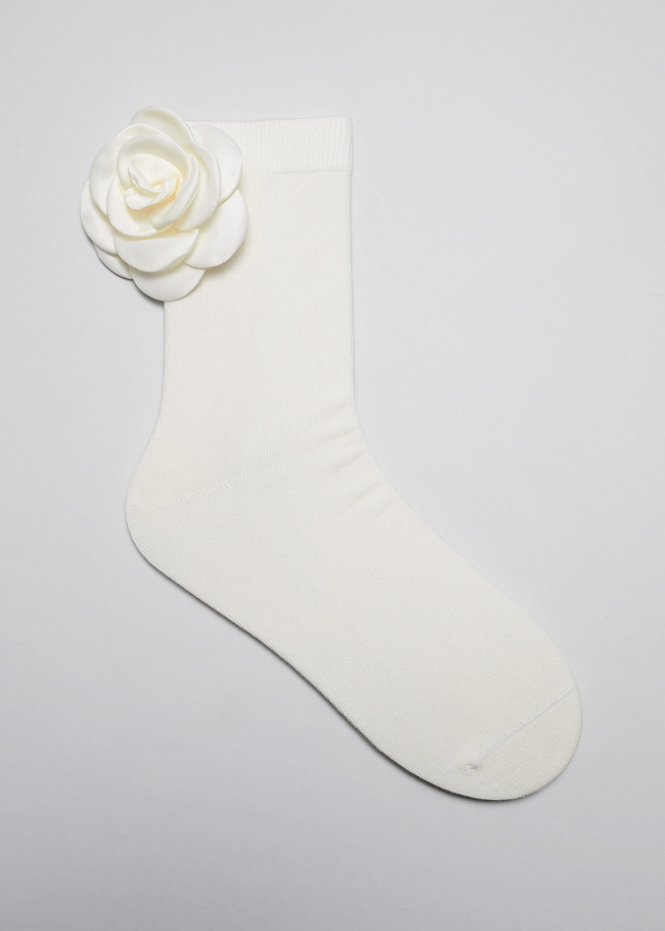 Image of Chaussettes à roses appliquées