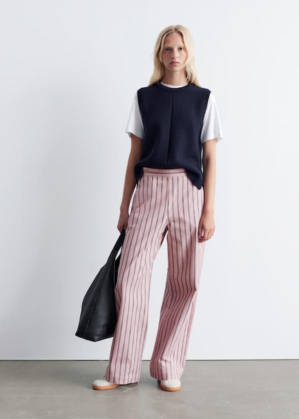 Striped Cotton Trousers