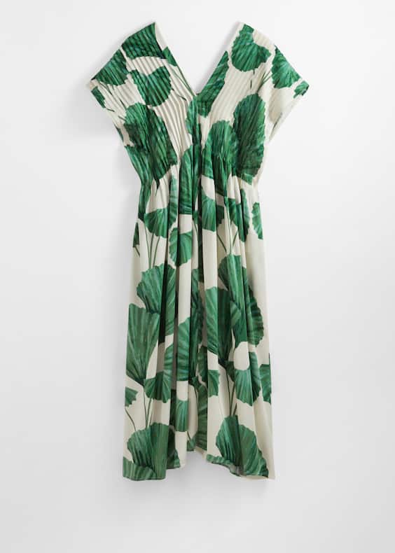 Pleated Midi Dress
