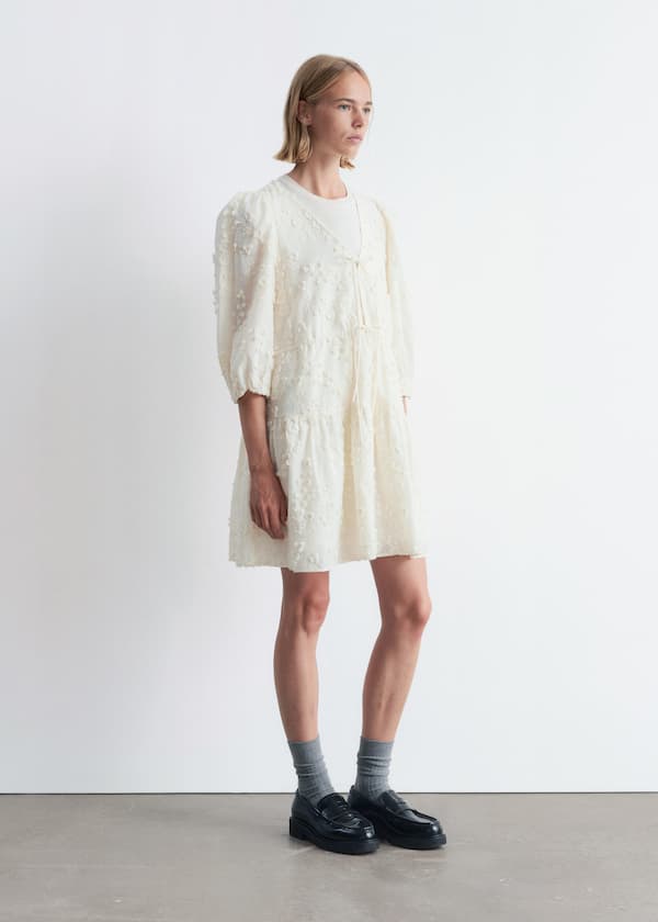 Embroidered Mini Dress