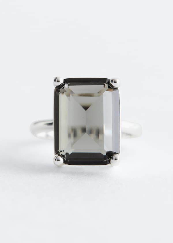 Faceted Crystal Ring