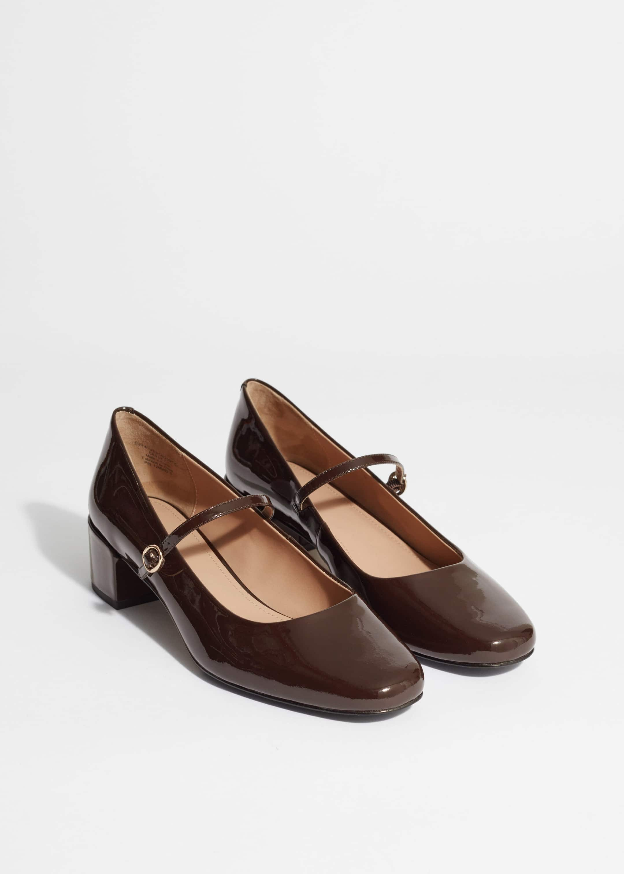 Mary-Jane Leather Pumps - Brown - Still Life