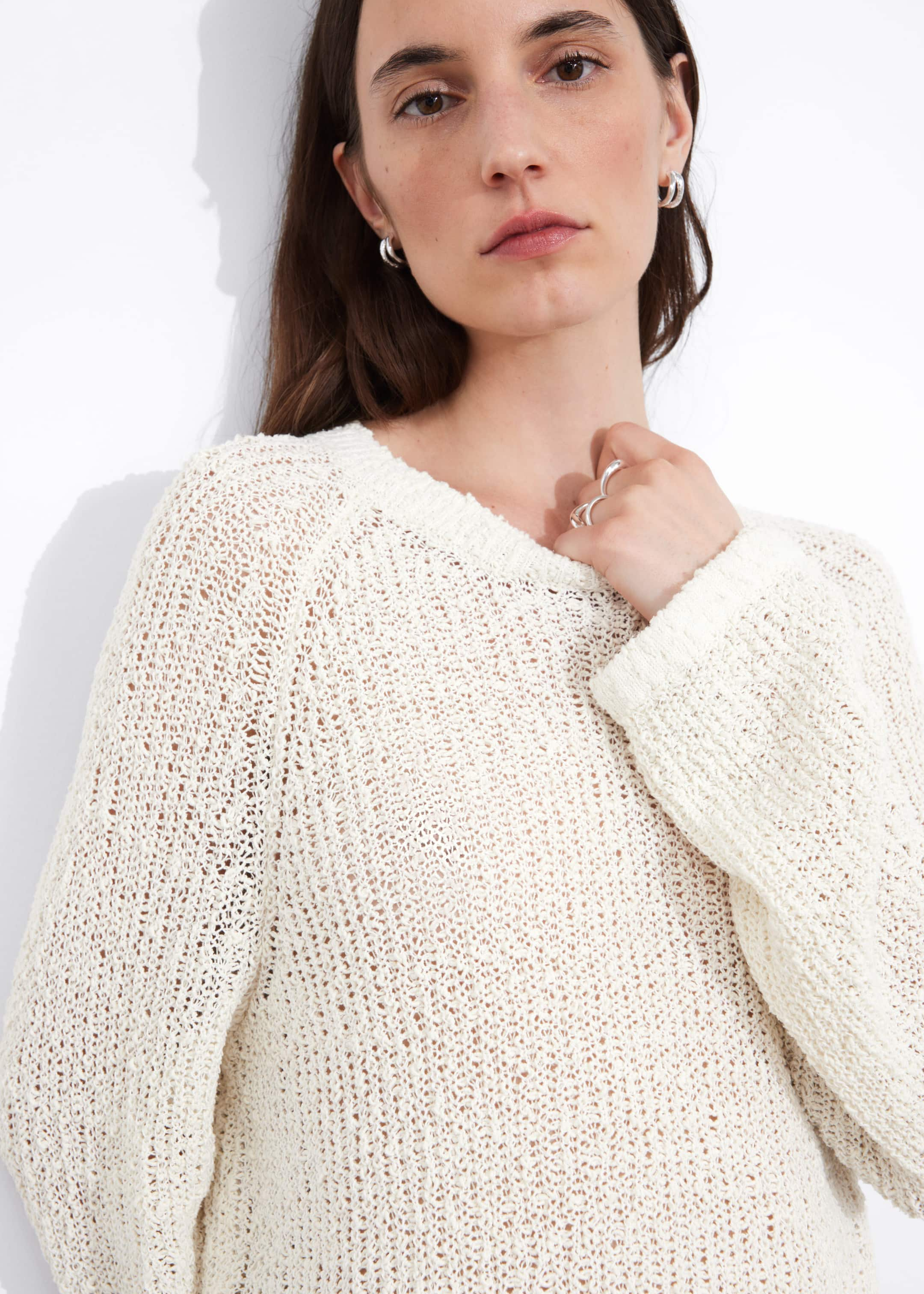 Silk-Blend Knit Top - Cream - Lookbook