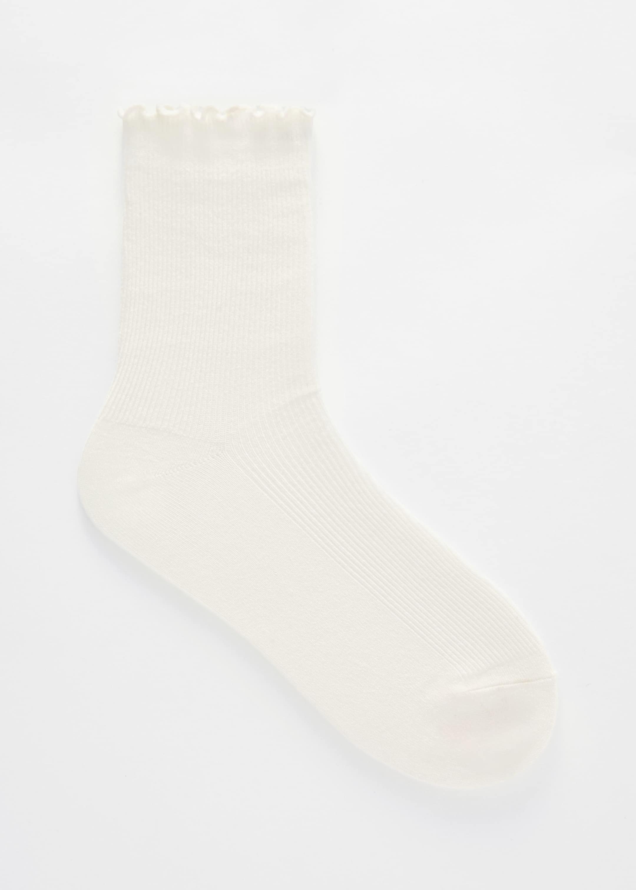 Image of Chaussettes volantées et côtelées