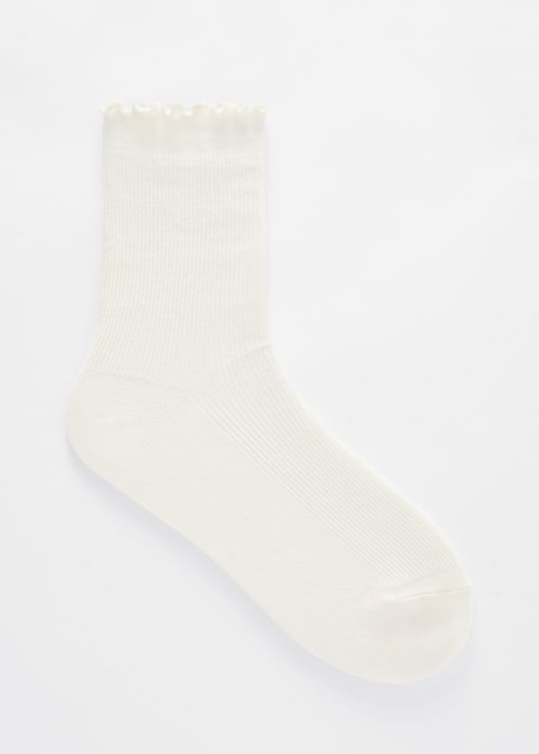 Ribbed Frill Socks