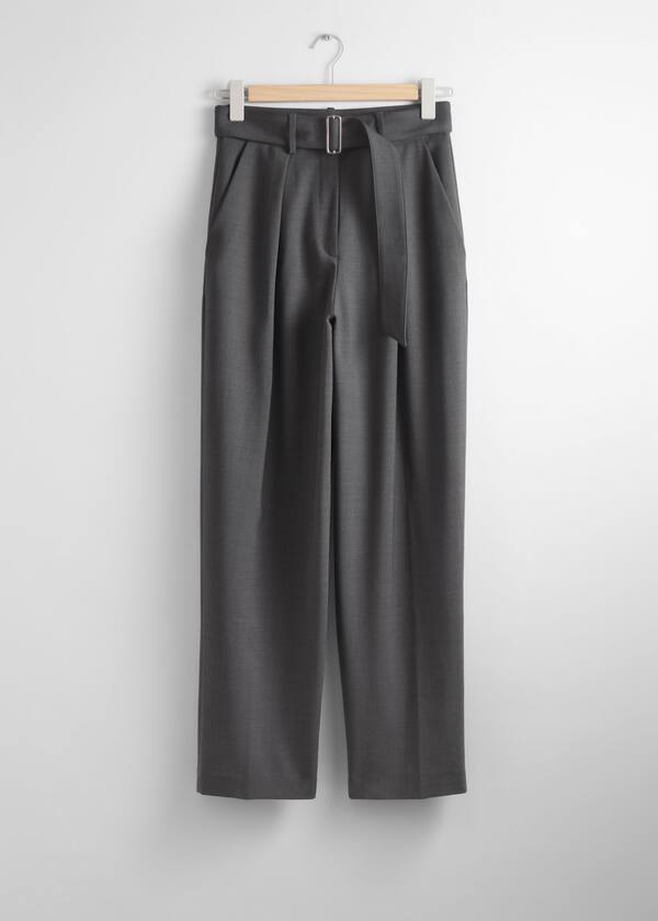 Belted Tailored Trousers
