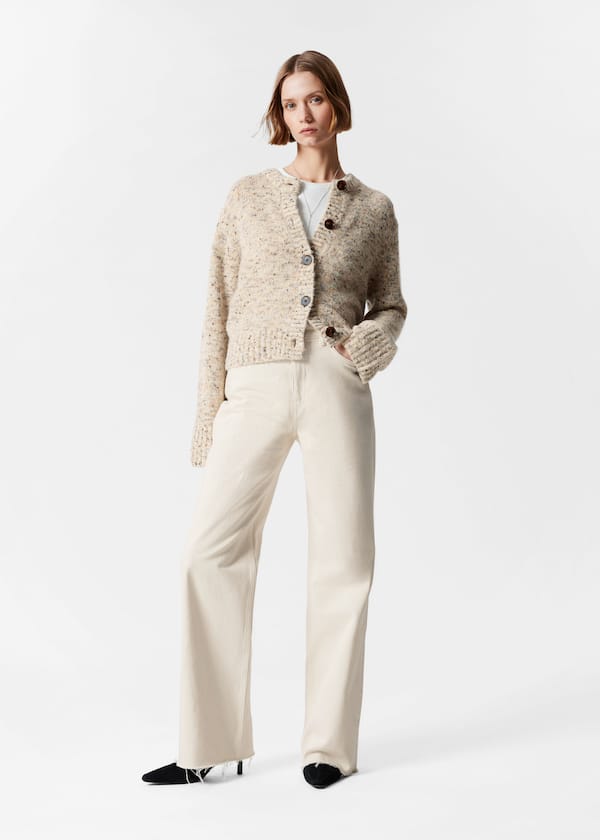 Buttoned Knit Cardigan