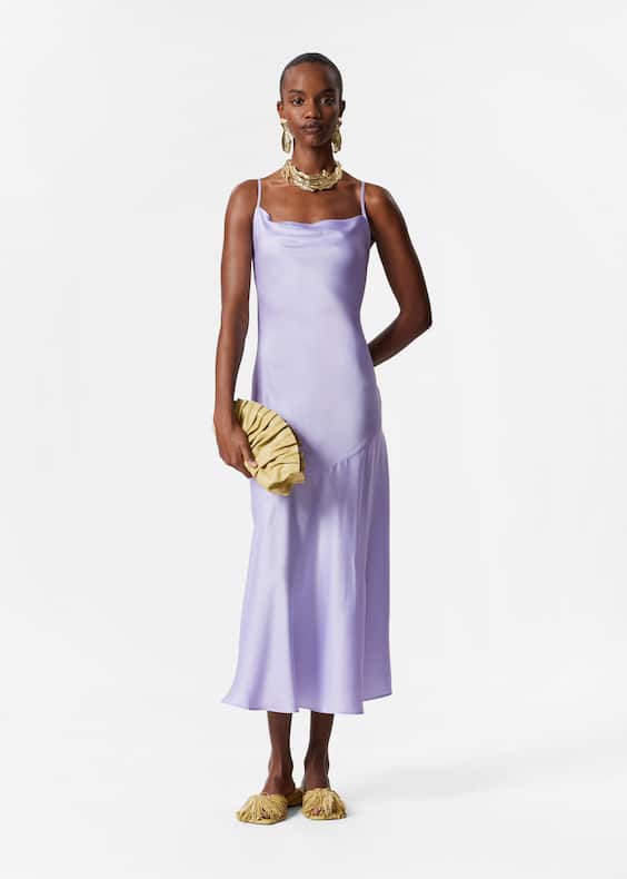 Satin Slip Midi Dress