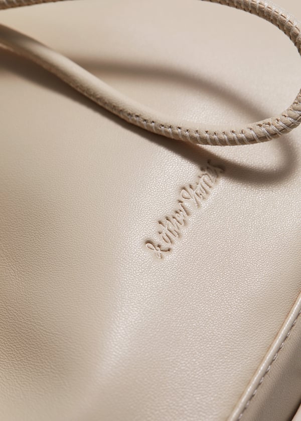 Knotted Leather Bucket Bag