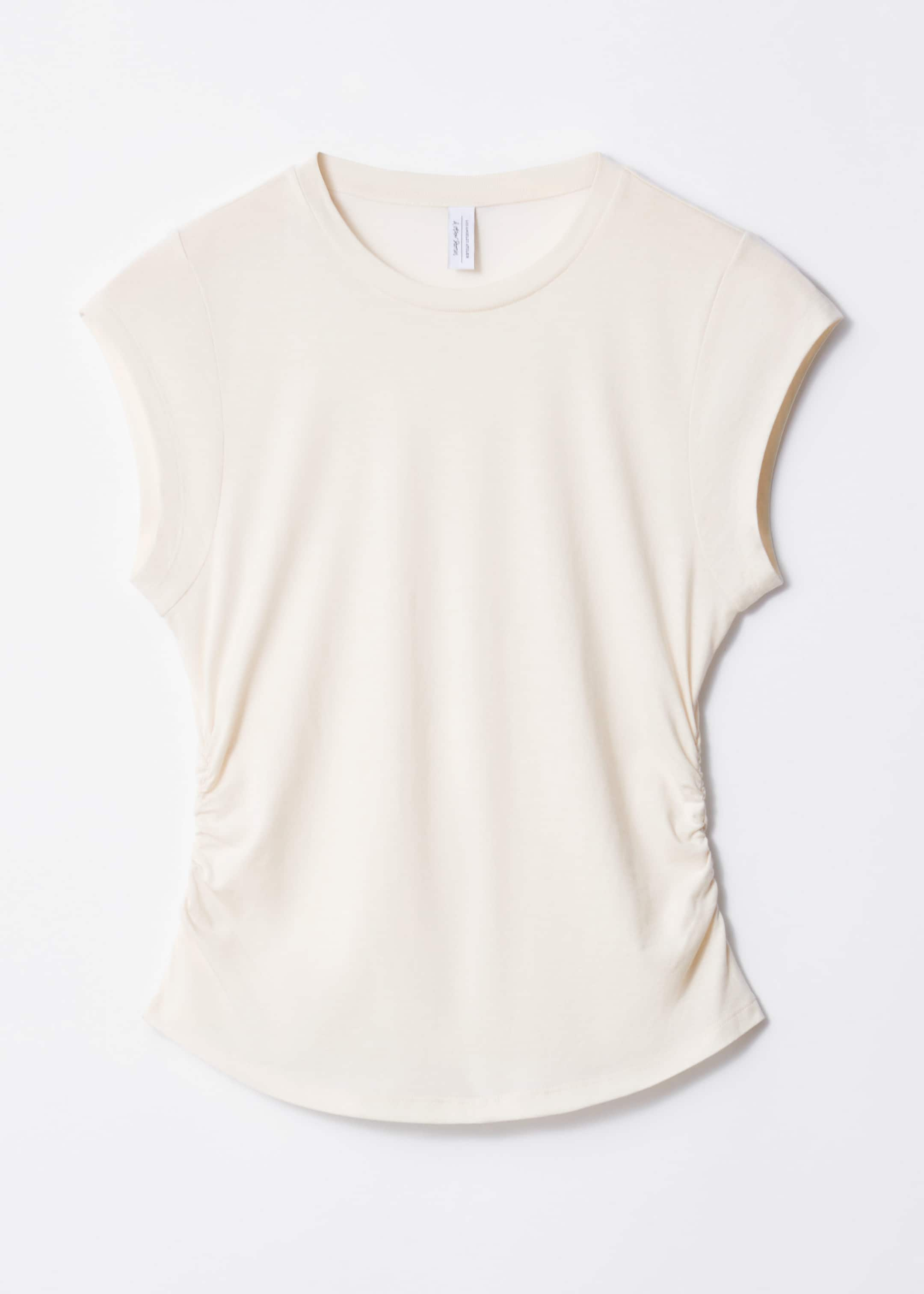 Ruched Seam T-Shirt - Dusty Yellow - Still Life